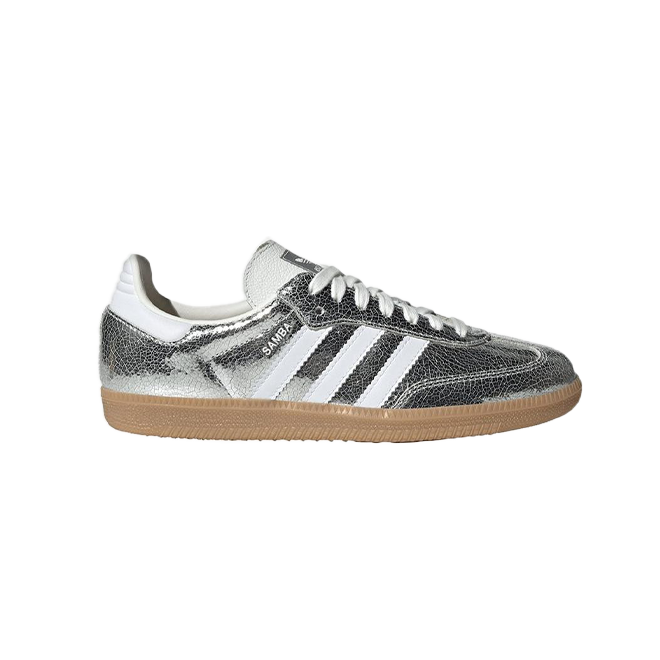 Samba OG Silver Metallic Cracked Leather