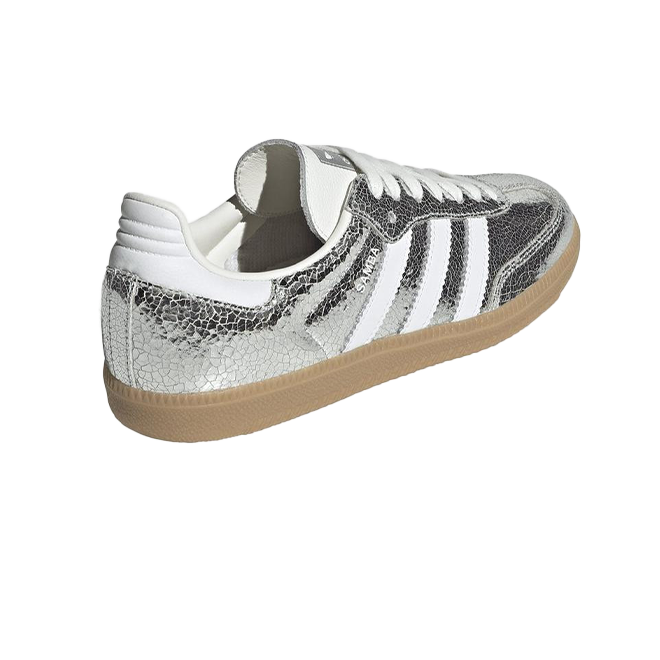 Samba OG Silver Metallic Cracked Leather
