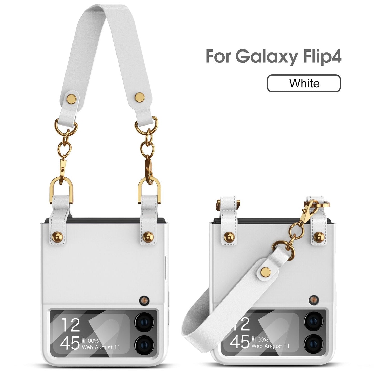 Luxury Case With Strap For Samsung Galaxy Z Flip 4 - casetiphone
