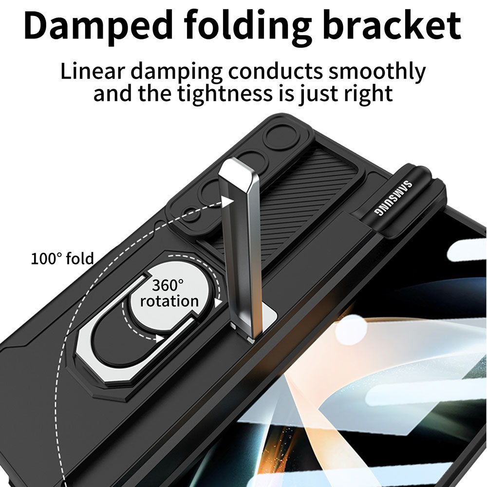 Magnetic Folding Armor Protective Case For Samsung Galaxy Z Fold 4 5G With Back Screen Protector - casetiphone