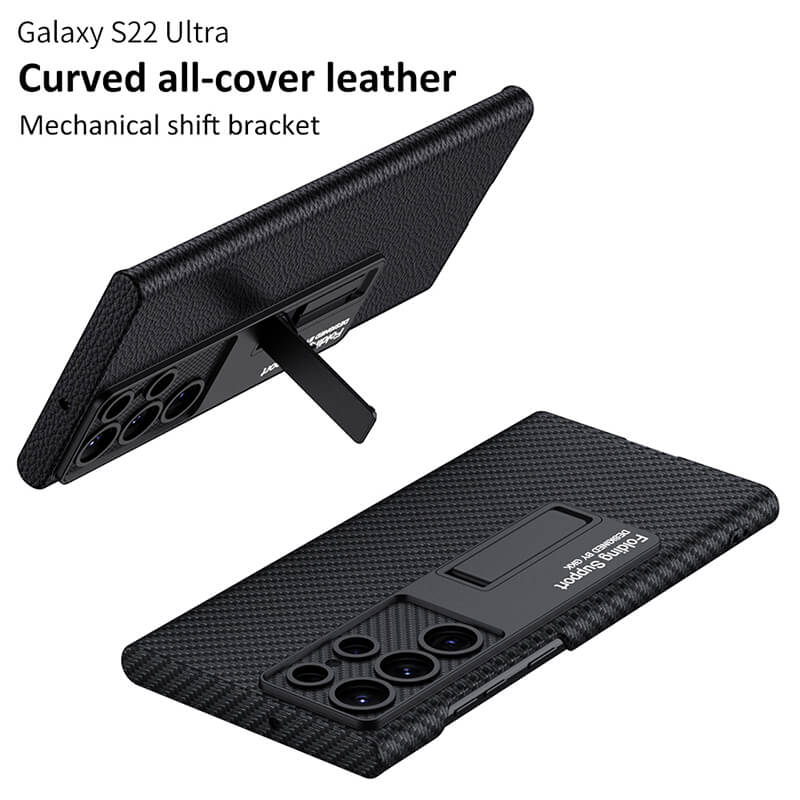 NEWEST Magnetic Holder Leather Case for Samsung Galaxy S22 Ultra 5G - casetiphone