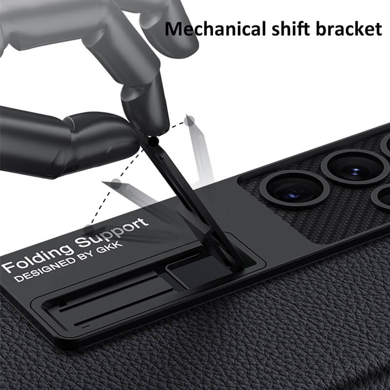NEWEST Magnetic Holder Leather Case for Samsung Galaxy S22 Ultra 5G - casetiphone
