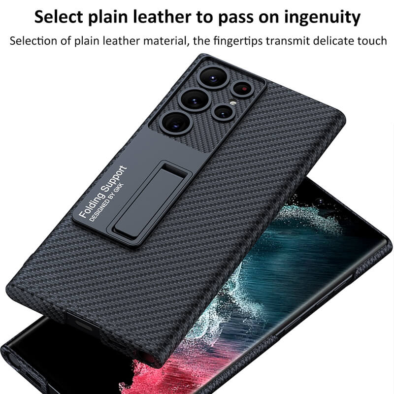 NEWEST Magnetic Holder Leather Case for Samsung Galaxy S22 Ultra 5G - casetiphone