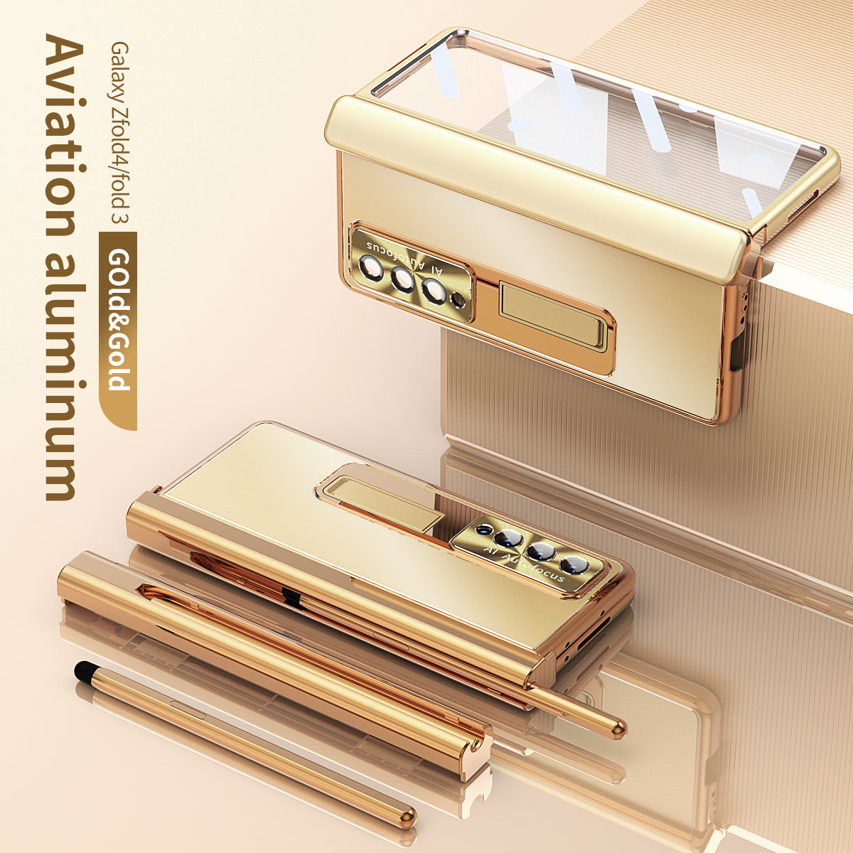 Aluminum Alloy Case for Samsung Galaxy Z Fold4 5G All-Inclusive Electroplating Cover - casetiphone
