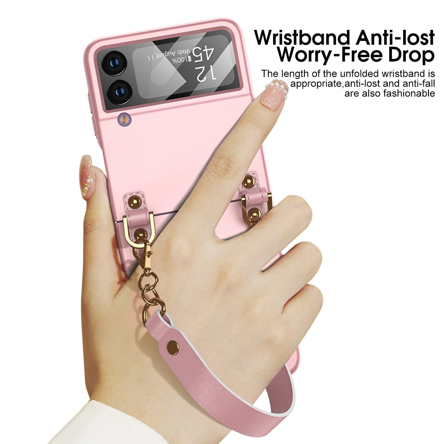 Luxury Case With Strap For Samsung Galaxy Z Flip 4 - casetiphone