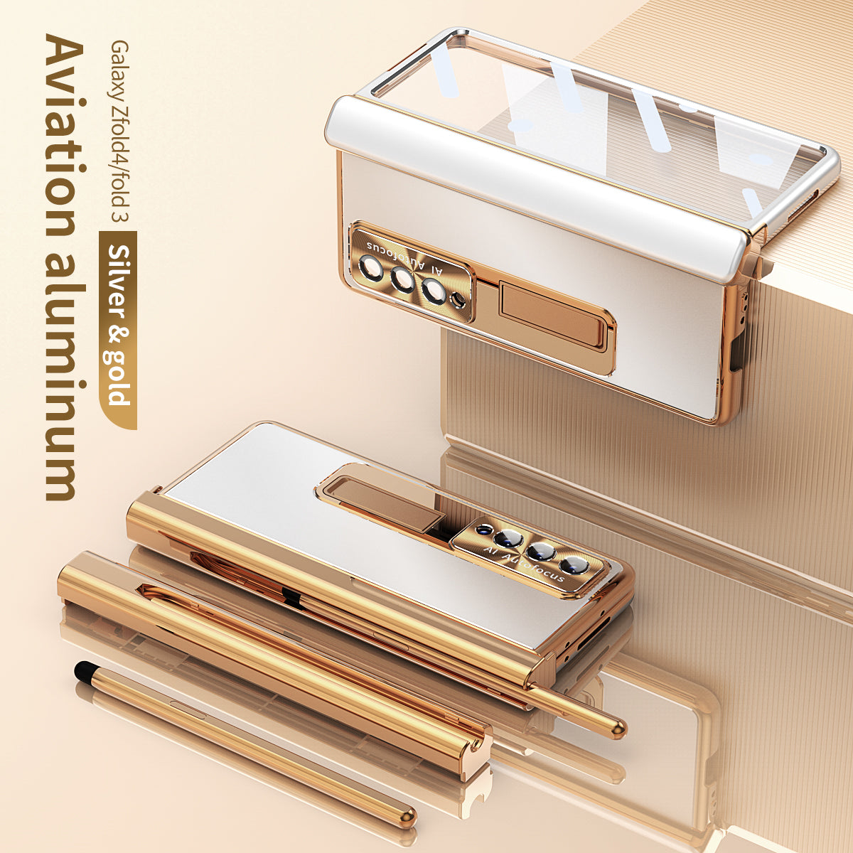 Aluminum Alloy Case for Samsung Galaxy Z Fold4 5G All-Inclusive Electroplating Cover - casetiphone