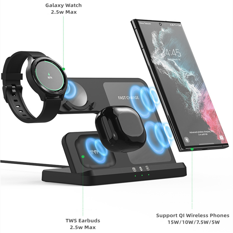 3 in 1 Wireless Charging Station for Galaxy Z Fold 4 - casetiphone