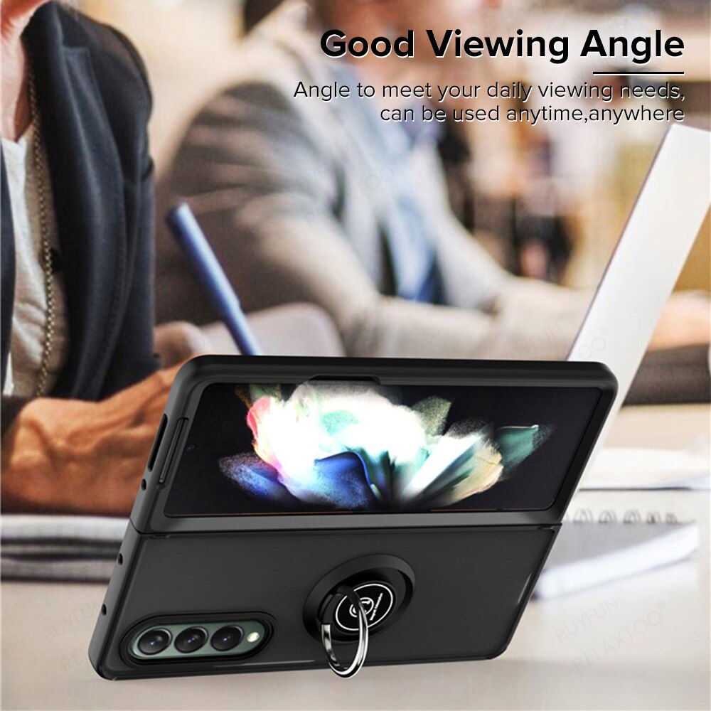 Magnet Holder Ring Armor Case For Samsung Galaxy Z Fold 4 - casetiphone