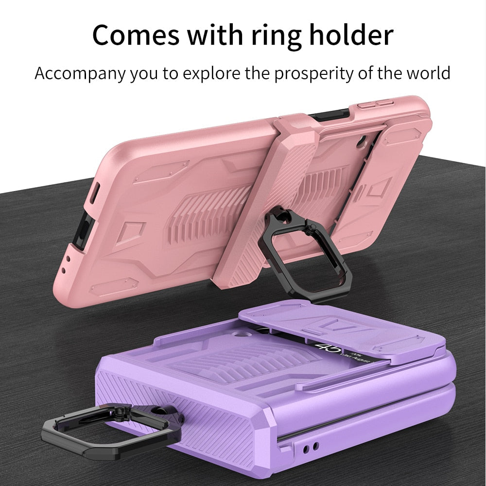 Magnetic Hinge All-Package Case For Samsung Galaxy Z Flip4 & Z Flip3 Case Back Slide Camera Protection - casetiphone