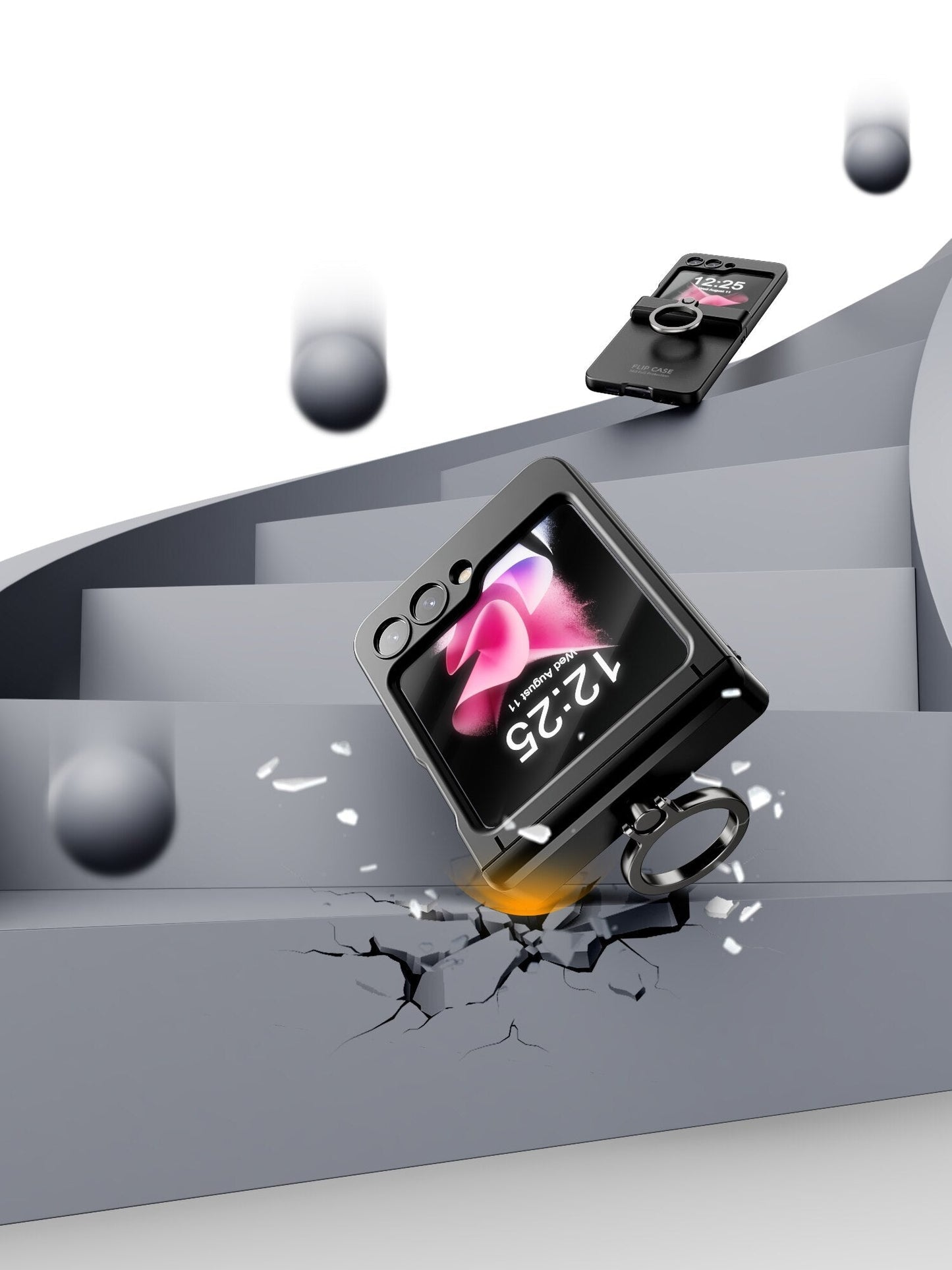 Shockproof Case with Ring Holder Bracket for Samsung Galaxy Z Flip 5