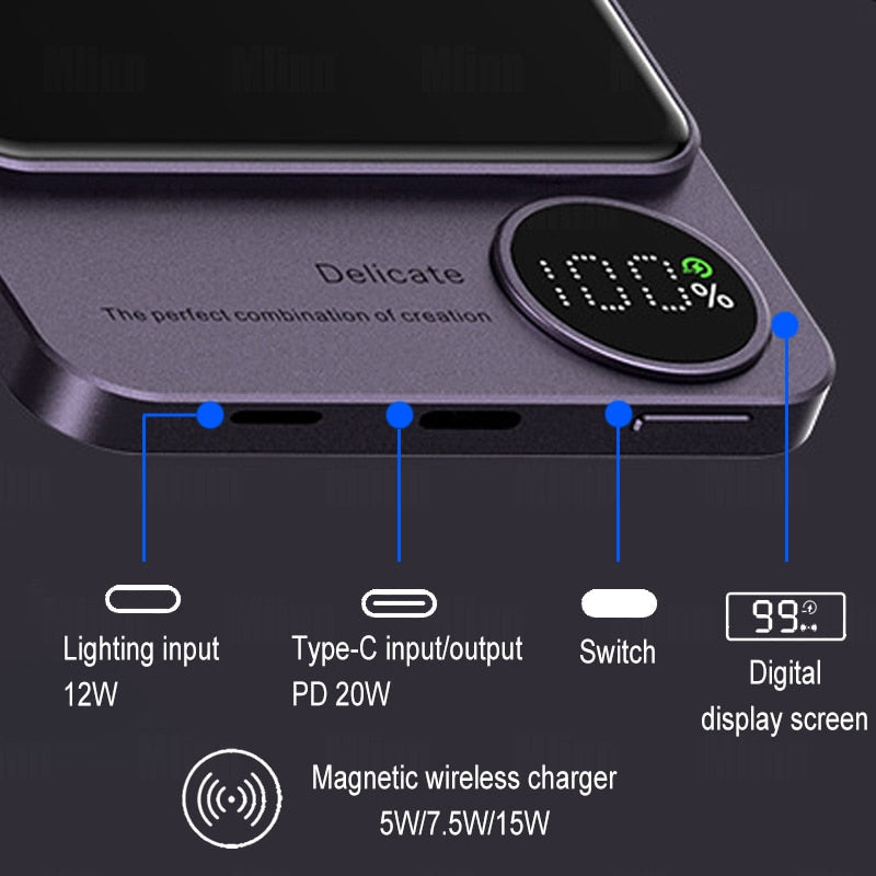 Mini Slim Magsafe Powerbank Magnetic Wireless - casetiphone