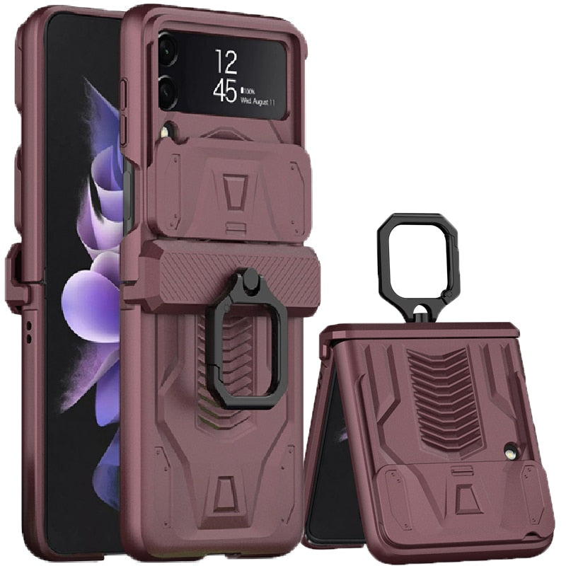 Magnetic Hinge All-Package Case For Samsung Galaxy Z Flip4 & Z Flip3 Case Back Slide Camera Protection - casetiphone