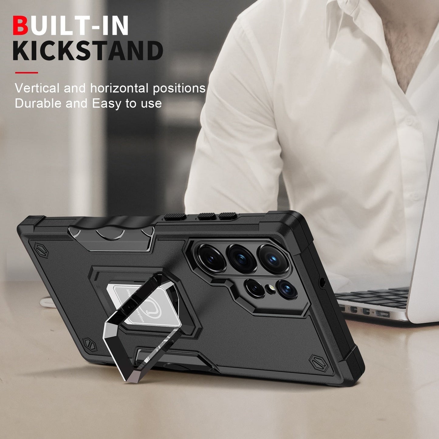 Anti-Drop Case with Ring Holder for Samsung Galaxy S23 Series - casetiphone