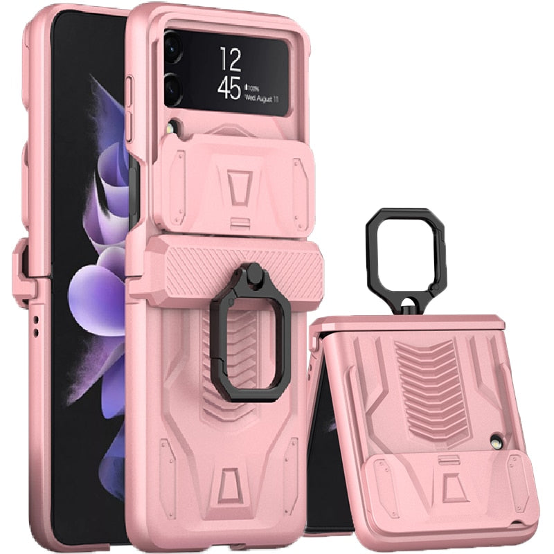 Magnetic Hinge All-Package Case For Samsung Galaxy Z Flip4 & Z Flip3 Case Back Slide Camera Protection - casetiphone