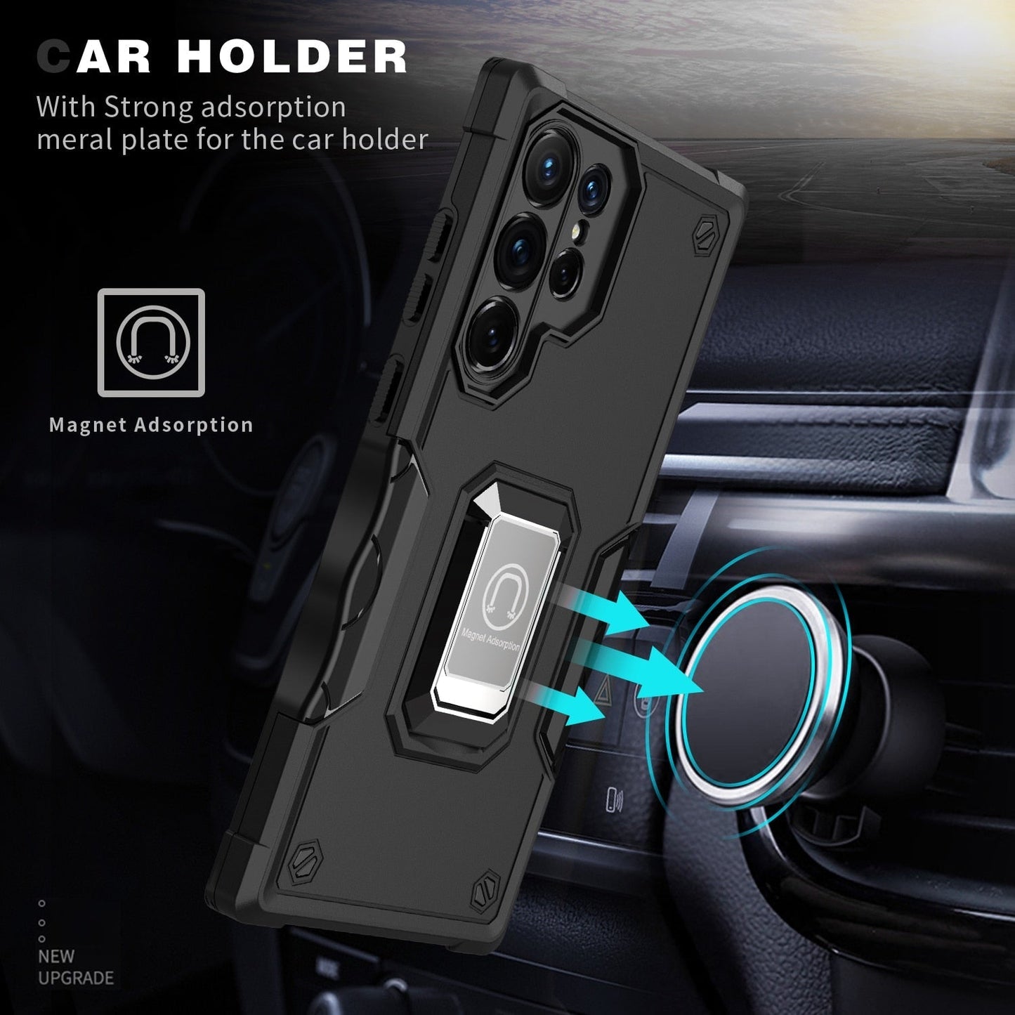 Anti-Drop Case with Ring Holder for Samsung Galaxy S23 Series - casetiphone