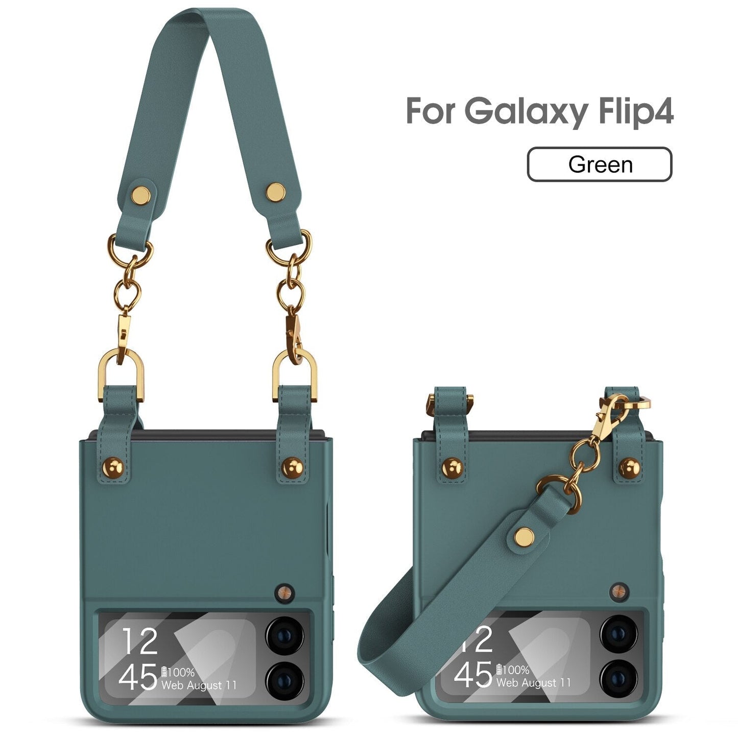 Luxury Case With Strap For Samsung Galaxy Z Flip 4 - casetiphone