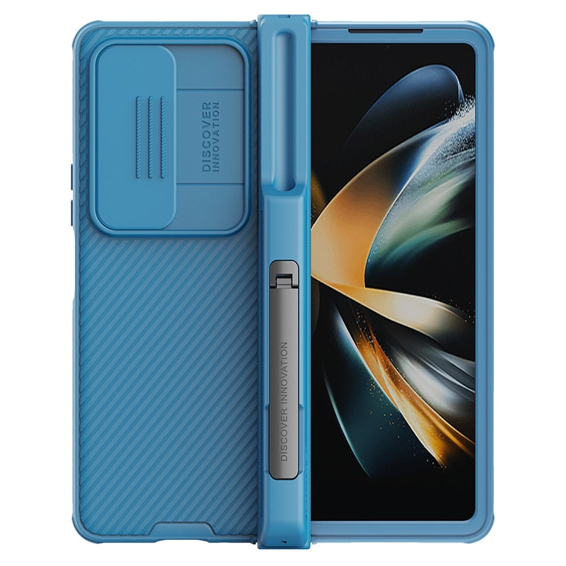 Case with Slide Camera Protector & Kickstand With S-Pen Pocket For Samsung Galaxy Z Fold 4 - casetiphone