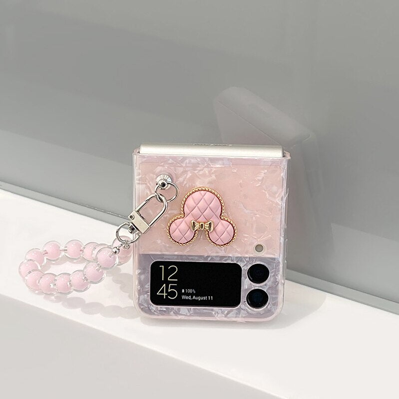 Cute Pink Phone case For Samsung Galaxy Z Flip 4, Z Flip 3 - casetiphone