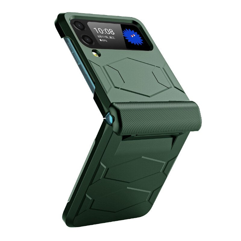 Hinge Full Protect Armor Hard Plastic PC Cover Z Flip4 Flip3 - casetiphone