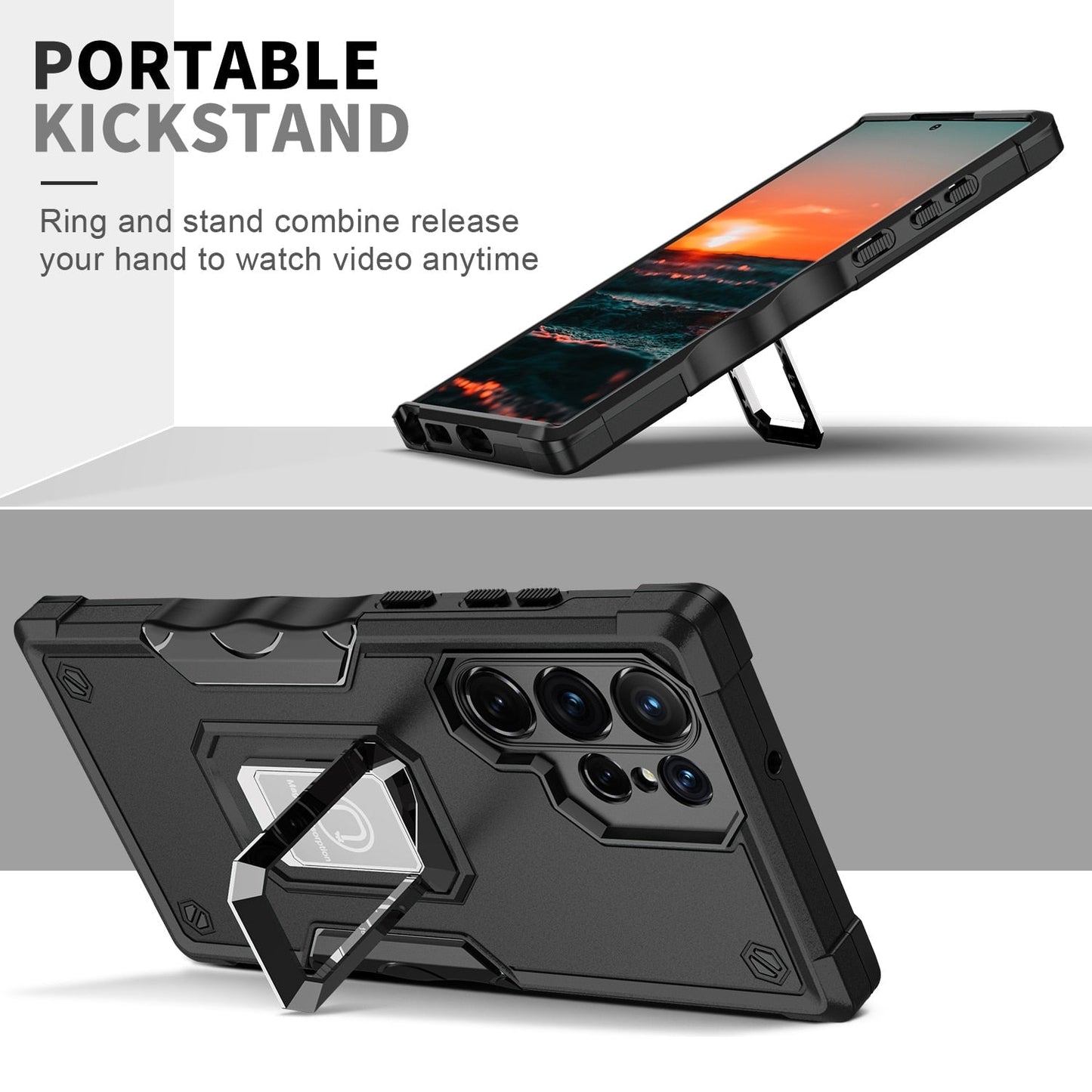 Anti-Drop Case with Ring Holder for Samsung Galaxy S23 Series - casetiphone