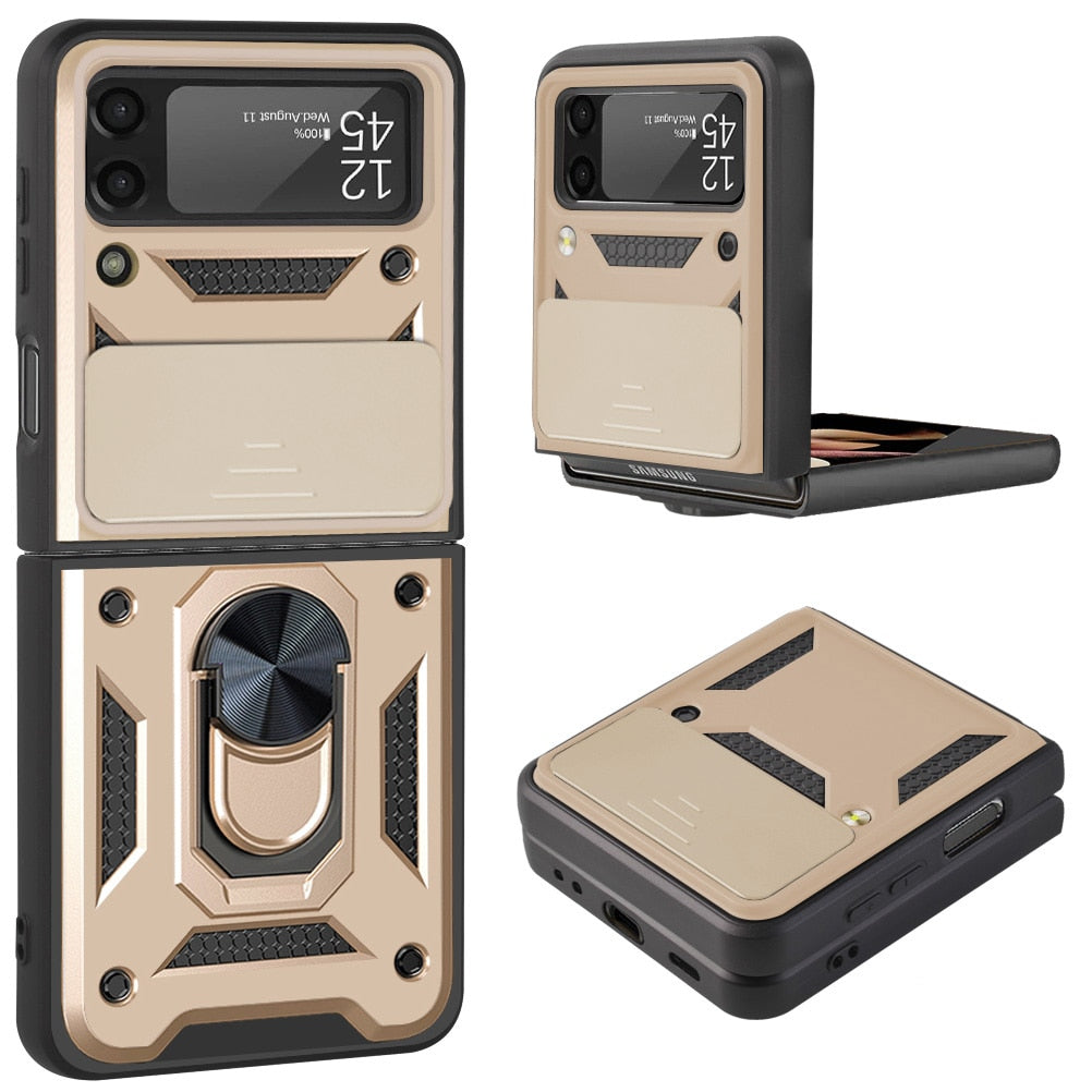 Magnetic Shockproof Case with Camera Cover For Samsung Galaxy Z Flip 4 - casetiphone