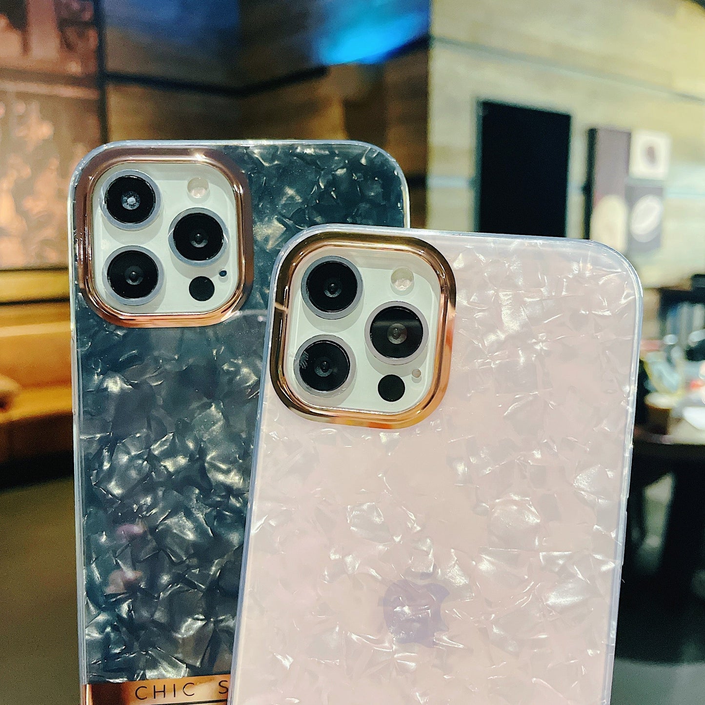 Luxury Dream Shell Glossy Marble Clear Case For iPhone - casetiphone