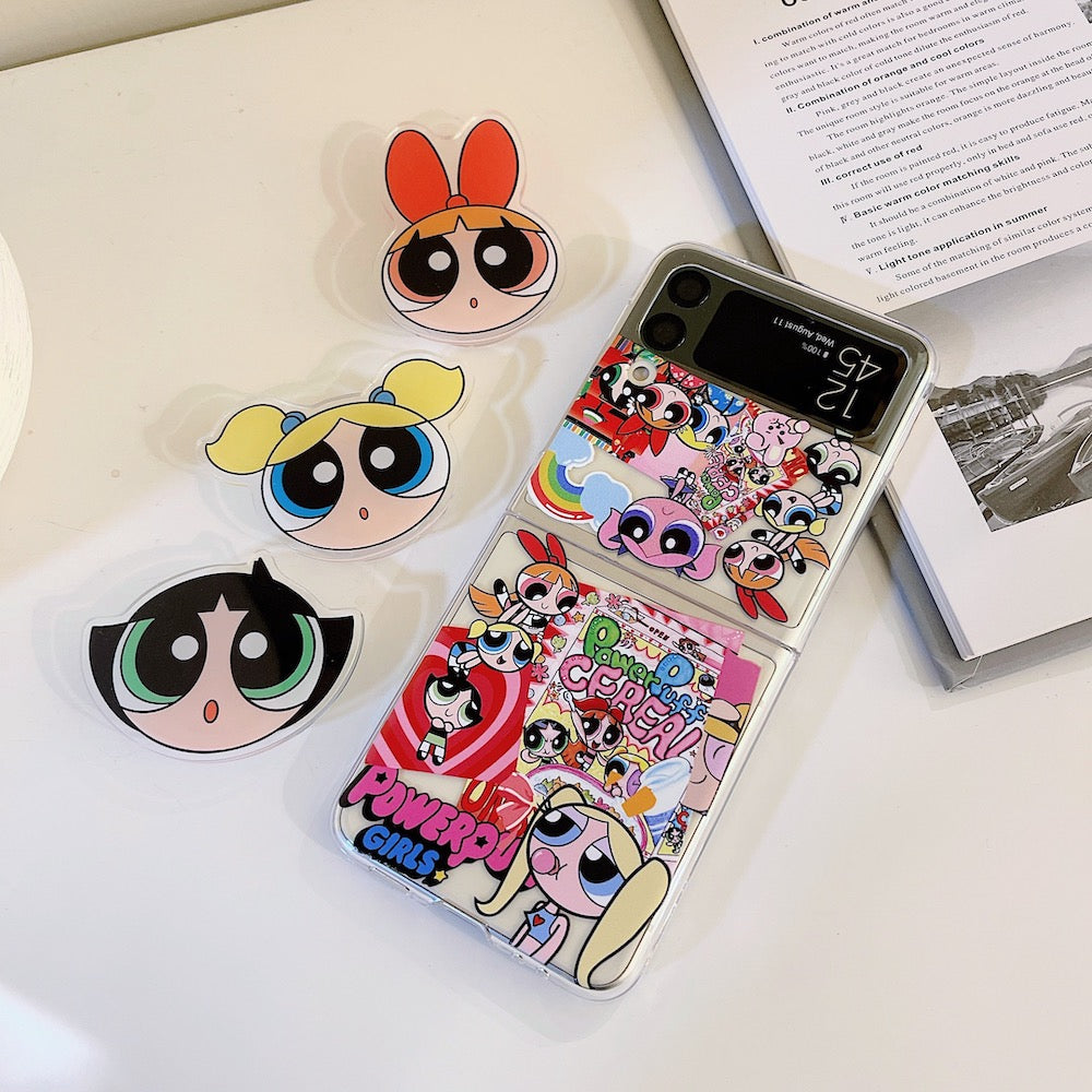 Cute Cartoon Bracket Case for Samsung Galaxy Z Flip 3 - casetiphone