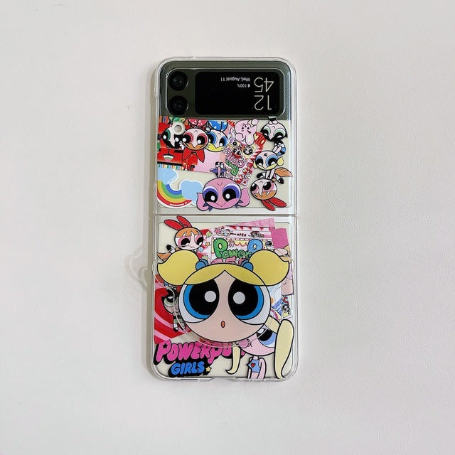 Cute Cartoon Bracket Case for Samsung Galaxy Z Flip 3 - casetiphone