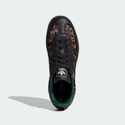 Samba OG Black and Green Leopard Print Sneakers