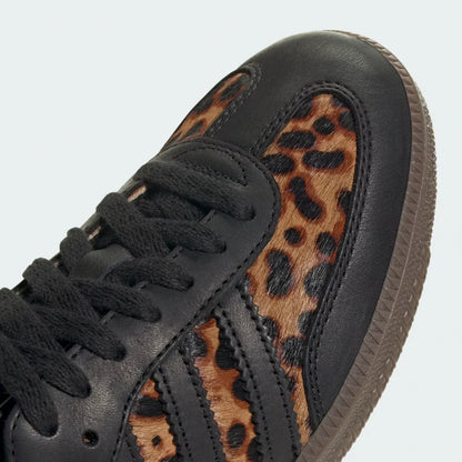 Samba OG Black and Green Leopard Print Sneakers