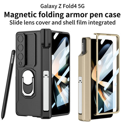 Magnetic Folding Armor Protective Case For Samsung Galaxy Z Fold 4 5G With Back Screen Protector - casetiphone