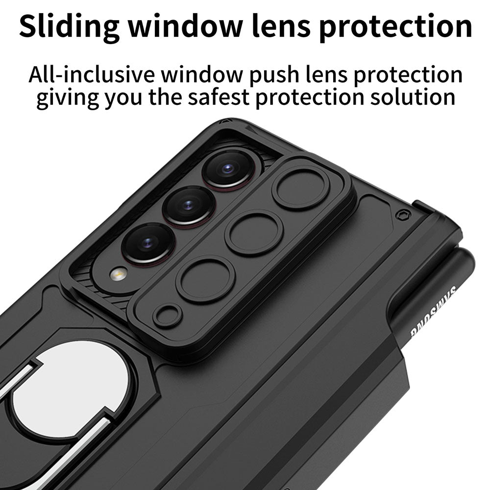 Magnetic Folding Armor Protective Case For Samsung Galaxy Z Fold 4 5G With Back Screen Protector - casetiphone