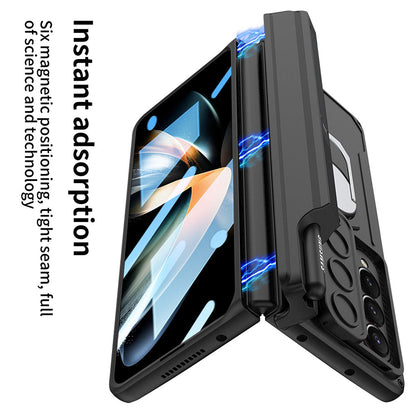Magnetic Folding Armor Protective Case For Samsung Galaxy Z Fold 4 5G With Back Screen Protector - casetiphone