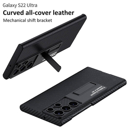 NEWEST Magnetic Holder Leather Case for Samsung Galaxy S22 Ultra 5G - casetiphone