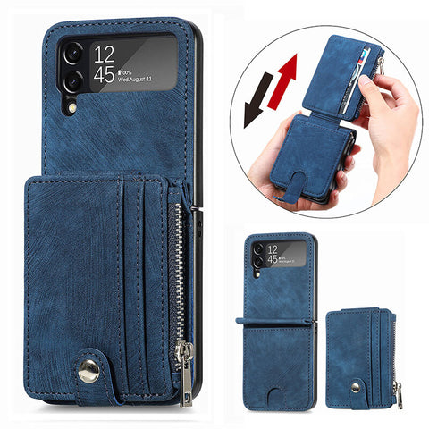 Luxury Fashion Leather Wallet Folding Case For Samsung Galaxy Z Flip 3 & Z Flip 4 - casetiphone