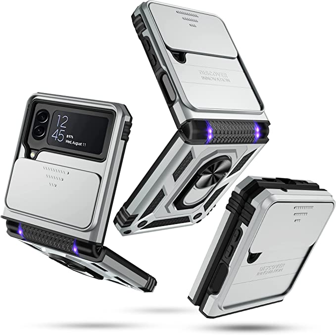 Magnetic Shockproof Case with Camera Cover For Samsung Galaxy Z Flip 4 - casetiphone