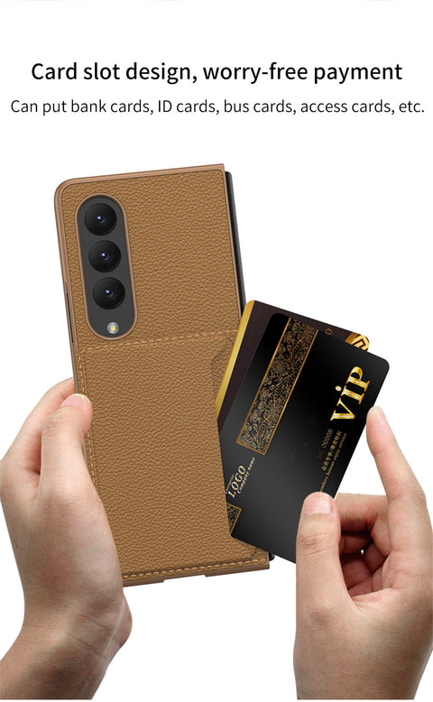Samsung Z Fold4 5G Leather Cardholder Case - casetiphone