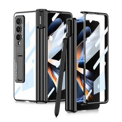 Luxury Transparent Case with Pen Holder For Samsung Galaxy Z Fold 4 - casetiphone