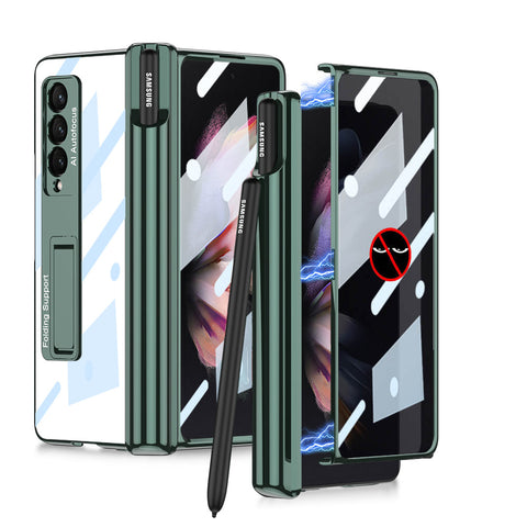 Luxury Transparent Case with Pen Holder For Samsung Galaxy Z Fold 4 - casetiphone