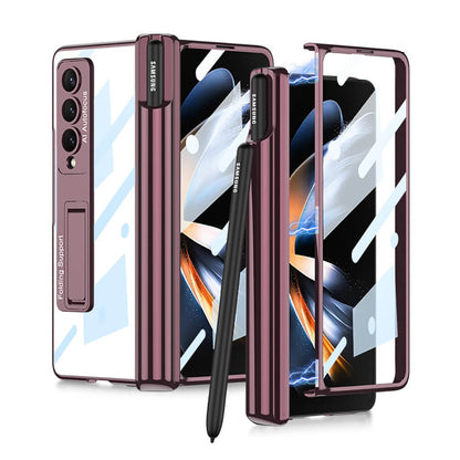 Luxury Transparent Case with Pen Holder For Samsung Galaxy Z Fold 4 - casetiphone