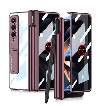 Luxury Transparent Case with Pen Holder For Samsung Galaxy Z Fold 4 - casetiphone