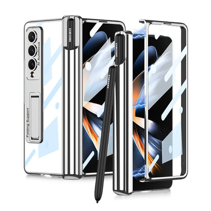 Luxury Transparent Case with Pen Holder For Samsung Galaxy Z Fold 4 - casetiphone