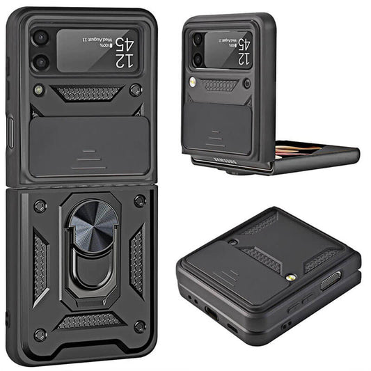 Drop Tested Cover with Magnetic Kickstand Car Mount Protective Case for Samsung Galaxy Z Flip4 Flip3 5G - casetiphone