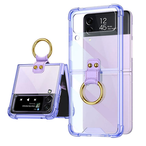 Transparent Case with Ring For Samsung Galaxy Z Flip 4 - casetiphone