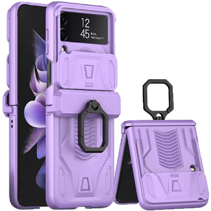 Magnetic Hinge All-Package Case For Samsung Galaxy Z Flip4 & Z Flip3 Case Back Slide Camera Protection - casetiphone