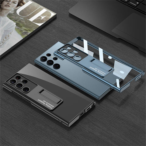 Transparent Shockproof case with Bracket Holder For Samsung Galaxy S23 Series - casetiphone