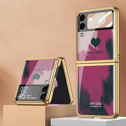 Plating Tempered Glass case For Samsung Galaxy Z Flip 4 - casetiphone