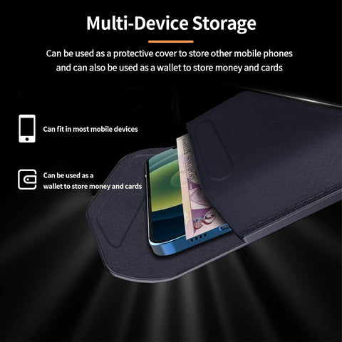 Genuine Leather Magnetic Pouch Case For Samsung Galaxy Z Fold 4 - casetiphone