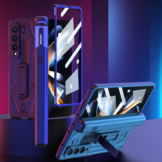 All-included Pen Case With Back Screen Glass Cover For Galaxy Z Fold 4 - casetiphone