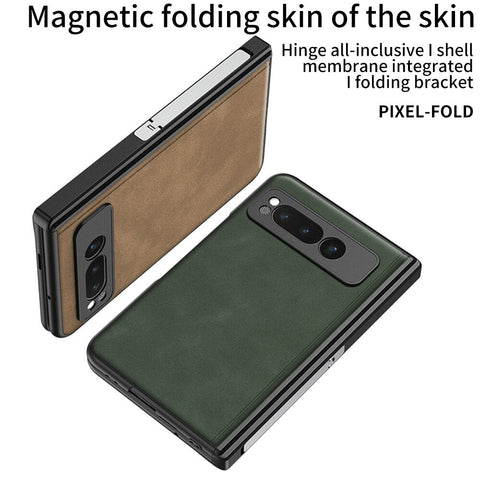 Leather magnet Cover With Bulit-in Screen protector for Google Pixel Fold